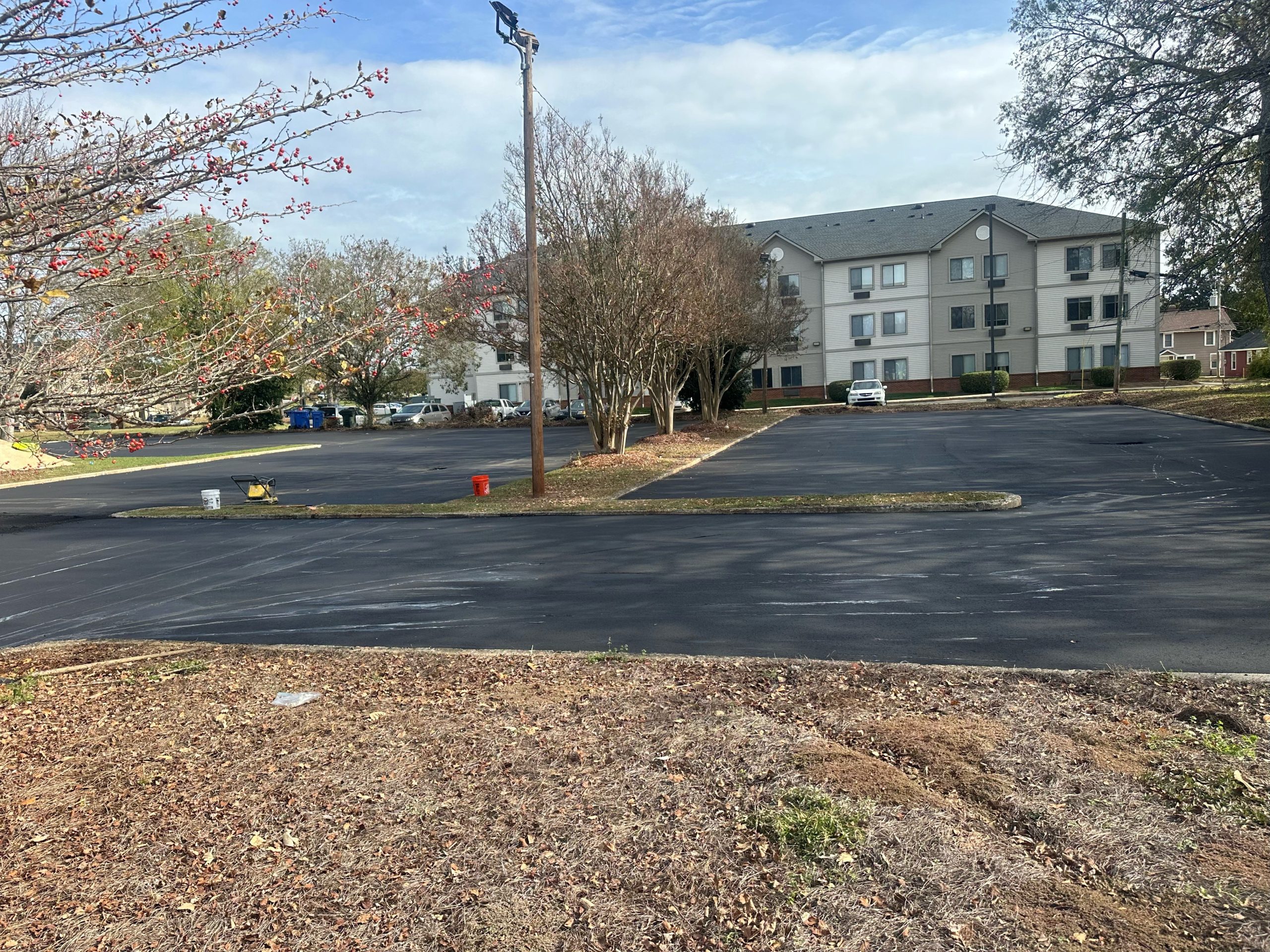 parking lot paving for apartment complex, commercial building